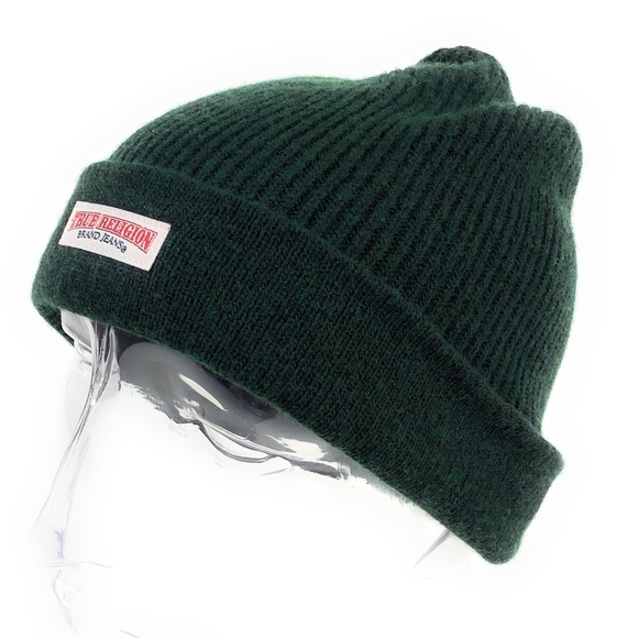 Army Green Wool Winter Beanie Hat Cap 